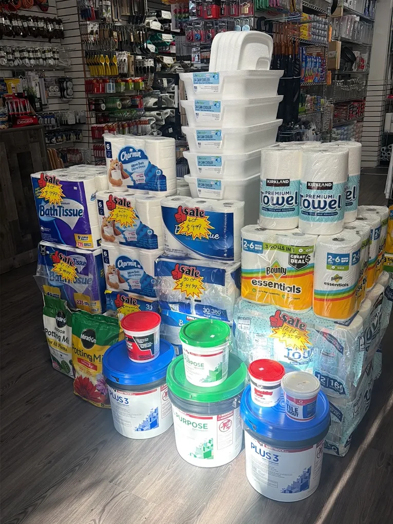 Cleaning supplies and paper goods